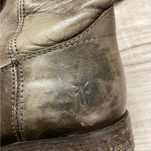 Frye Ankle Boots for Women for sale | eBay 😍Frye brown distressed ankle boots zips up side Low heels size 6.5 round toe